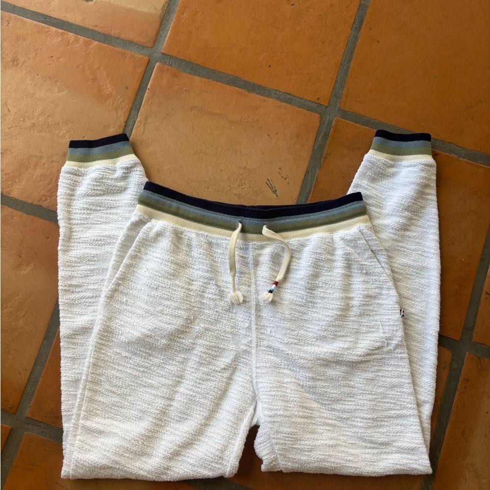 Sol Angeles White Terry cloth joggers size medium - Picture 3 of 6